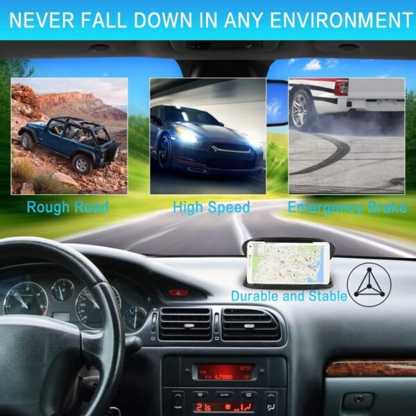 MATEIN Porta Cellulare da Auto,Supporto Smartphone per Auto Antiscivolo per Telefoni da 3-6,8 Pollici, Adatto per Samsung,iPhone,Huawei,Xiaomi,One Plus,Sony Xperia e GPS - Nero - Image 2