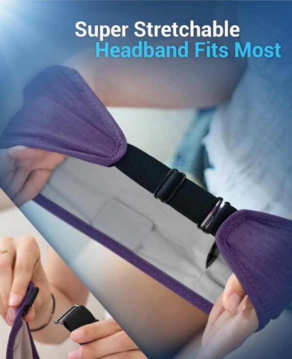 Voerou Cuffie per Dormire Fascia Bluetooth - Cuffie per Dormire Wireless Regolabili, Regali tecnologici per Uomini Donne Chi dorme sul fianco Ufficio Pisolino, Viaggi, Yoga, Allenamento, Meditazione - Image 5