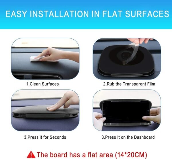MATEIN Porta Cellulare da Auto,Supporto Smartphone per Auto Antiscivolo per Telefoni da 3-6,8 Pollici, Adatto per Samsung,iPhone,Huawei,Xiaomi,One Plus,Sony Xperia e GPS - Nero - Image 3