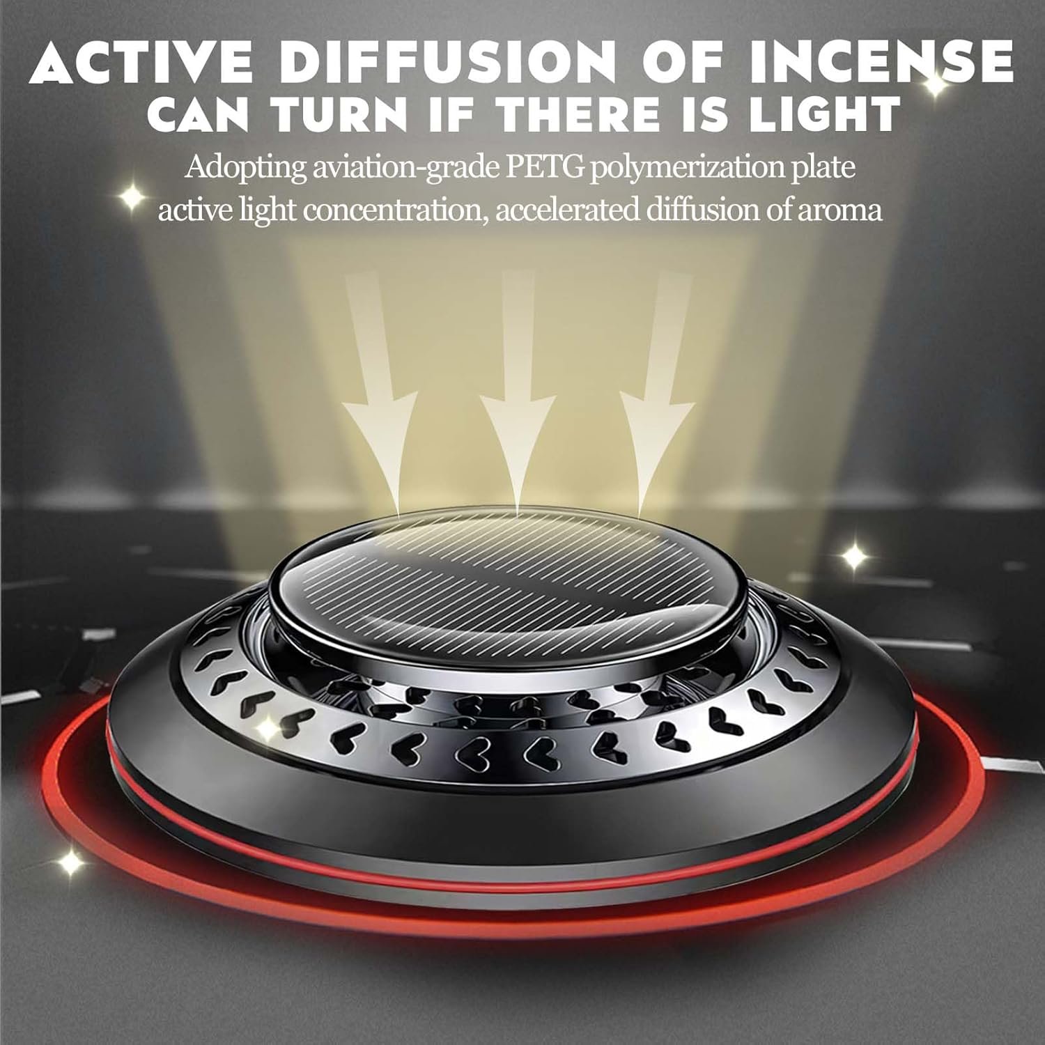 Deodorante Auto Solare, Diffusore Auto Profumo, Profumo Auto Nuova Diffusore di Oli Essenziali per Auto-Fragranza Forte e Duratura (A) - Image 2