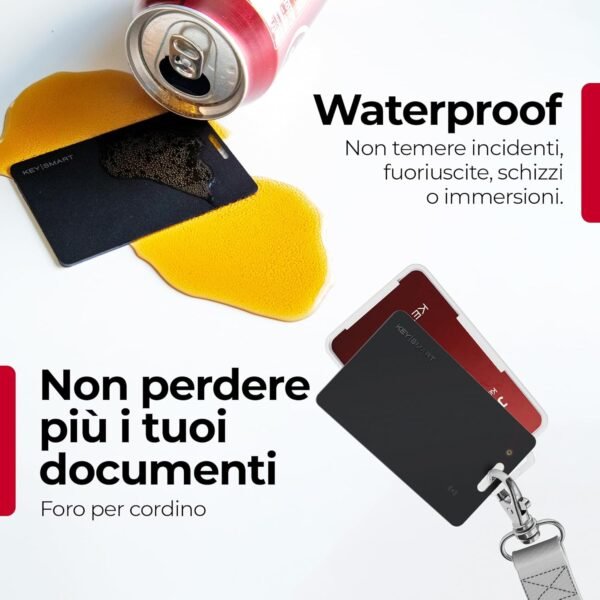KEYSMART SmartCard Carta Tracker GPS Portafoglio, Ricaricabile e Riutilizzabile, Versatile Foro per Portachiavi, Compatibile Apple Dov’è, Localizzatore GPS per Valigia, Borsellino, Passaporto - Image 5