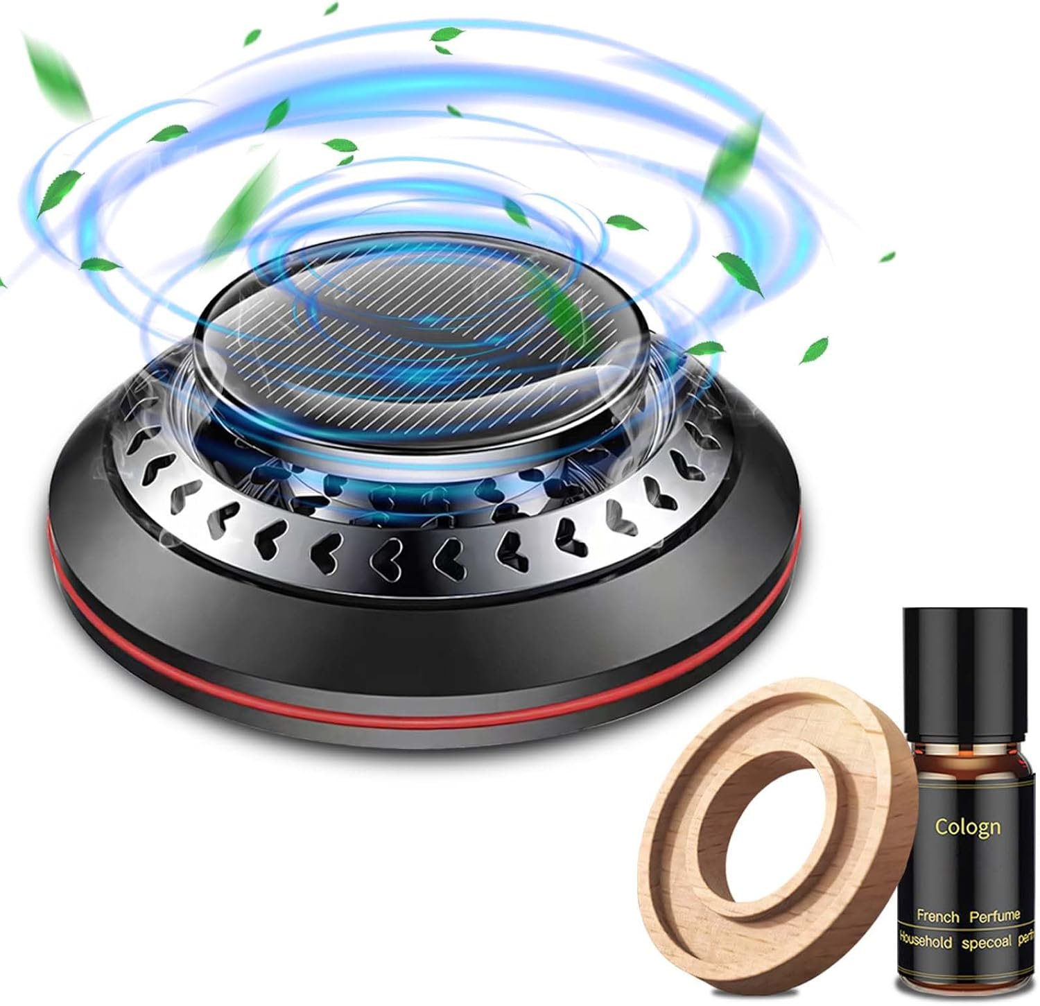 Deodorante Auto Solare, Diffusore Auto Profumo, Profumo Auto Nuova Diffusore di Oli Essenziali per Auto-Fragranza Forte e Duratura (A)