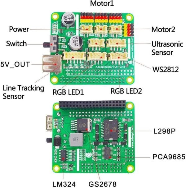 Adeept RaspTank WiFi Wireless Smart Robot Car Kit per Raspberry Pi 4/3 Modello B+/B, Serbatoio Tracciato Robot con Braccio Robotico 4-DOF, OpenCV Target Tracking, Trasmissione Video - Image 8