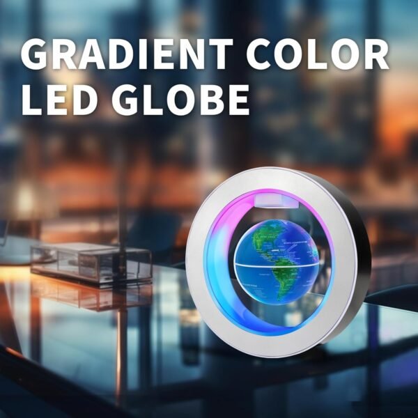 Lampada a globo galleggiante a levitazione magnetica con luci LED, globe a O per la decorazione della scrivania dell'ufficio, regalo fantastico per uomini, donne, padri e marit(Globo 10 cm) - Image 5