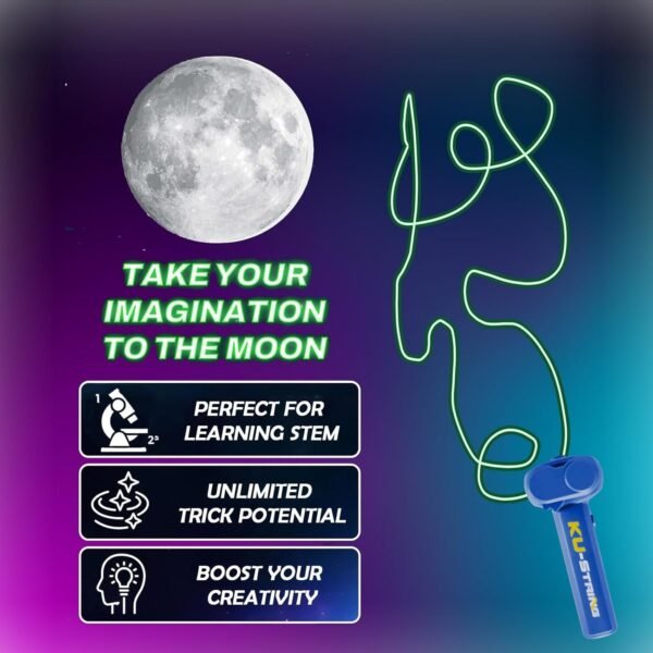 Lanciatore di Corda, Loop Lasso String Shooter, Handheld String Shooter, per stimolare la Tua immaginazione per Far Giocare i Bambini, Giocattolo di decompressione, Regalo di Natale (Blu Scuro) - Image 5