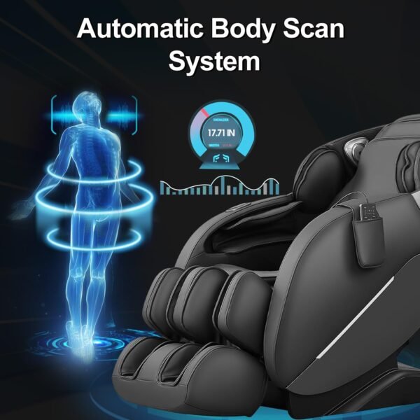 iRest Relax SL-Track - Poltrona massaggiante per il corpo, reclinabile Zero Gravity, con rullo per i piedi, poltrona reclinabile da massaggio Shiatsu - Image 7