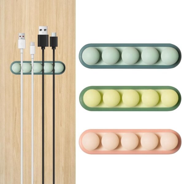 3PCS Organizer Scrivania Organizer Cavi Cable Management Cavo Alimentazione Pc Porta Raccogli Cavi Fermacavi Adesivi Muro Gadget Tecnologici Portacavi Porta Cavi Organizer Accessori Casa