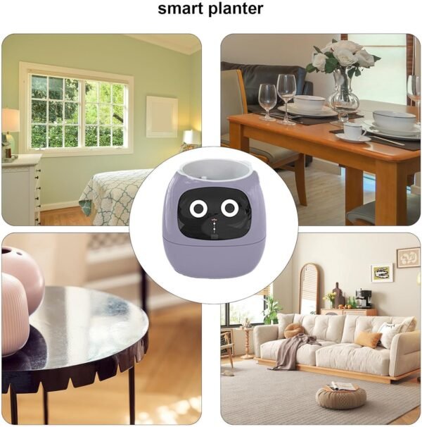 Smart Pet Planter – Robot interattivo per piante, fioriera intelligente per interni, adorabile compagno di piante, fioriera con controllo dei gesti per la casa, facile strumento di giardinaggio, - Image 4