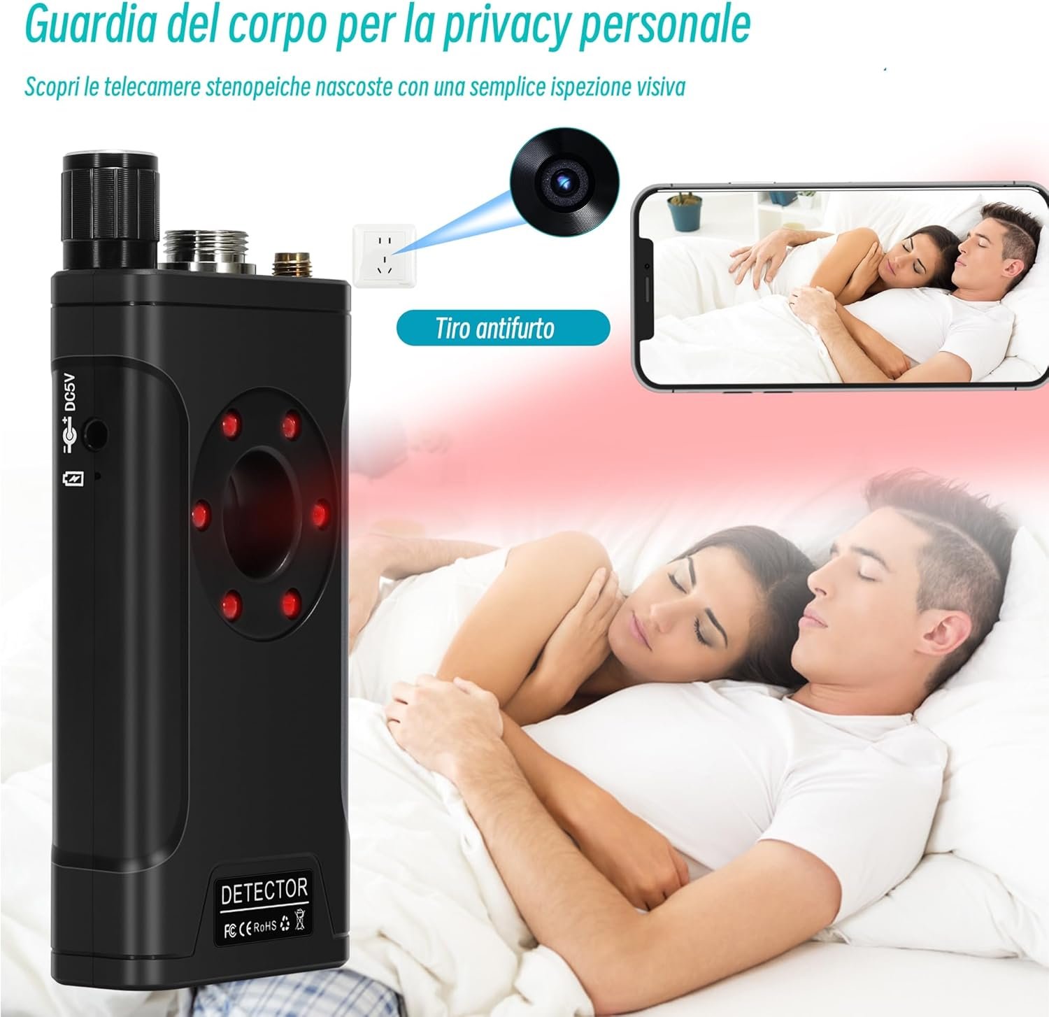 Rilevatore Microspie - Telecamere Nascoste Rilevatore, Anti-spia, Rilevatore GPS di Dispositivi Nascosti, Rilevatore Di Cimici E Microspie RF Senza Fili, Rilevatore di per Hotel, Casa, Ufficio - Image 3