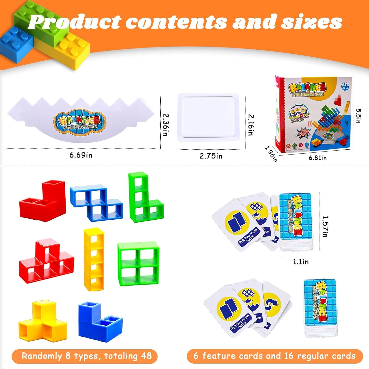 48Pcs Giocattoli Educativi Tetris, Blocchi Costruzione per Bambini Tetris, Giochi Puzzle Equilibrio Giocattoli Dempilage, Giochi Educativi Montessori, per Ragazzi Ragazze Regali di Compleanno Festa - Image 2