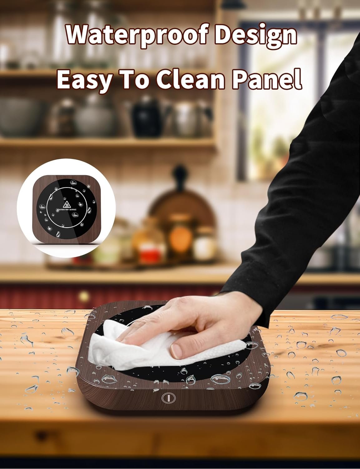 MQFORU Scaldatazze da Caffè Scalda Tazze Scaldabevande Elettrico con Tecnologia Touch 3 Temperature Regolabili (fino a 180 ℉/80 ℃), 4H Spegnimento Automatico Scaldatazze Scalda tè Regalo di Natale - Image 5