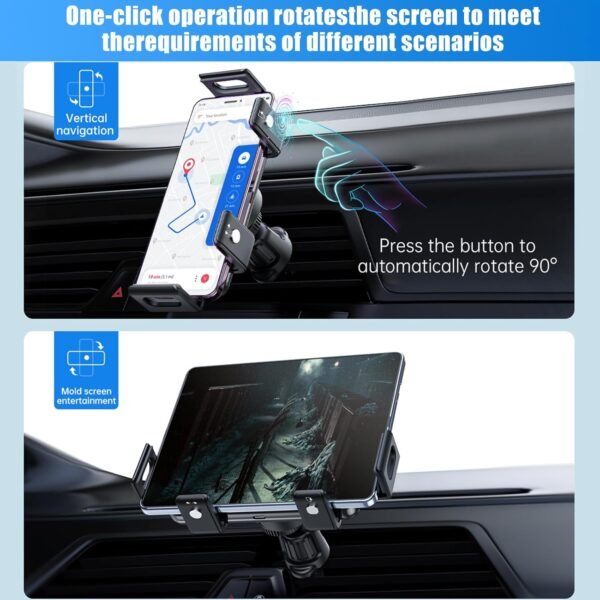 Olycism 15W Doppia Bobina Caricatore Wireless Auto per Z Fold 6/5/4 Car Wireless Charger Auto Galaxy Z Fold 6/Flip 6/5/4/3/2 con Funzione Supporto Telefono Carica Automatica QC 3.0 - Image 3