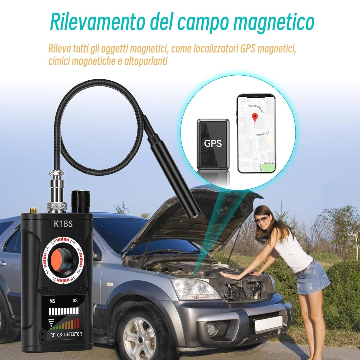 Rilevatore Microspie - Telecamere Nascoste Rilevatore, Anti-spia, Rilevatore GPS di Dispositivi Nascosti, Rilevatore Di Cimici E Microspie RF Senza Fili, Rilevatore di per Hotel, Casa, Ufficio - Image 4