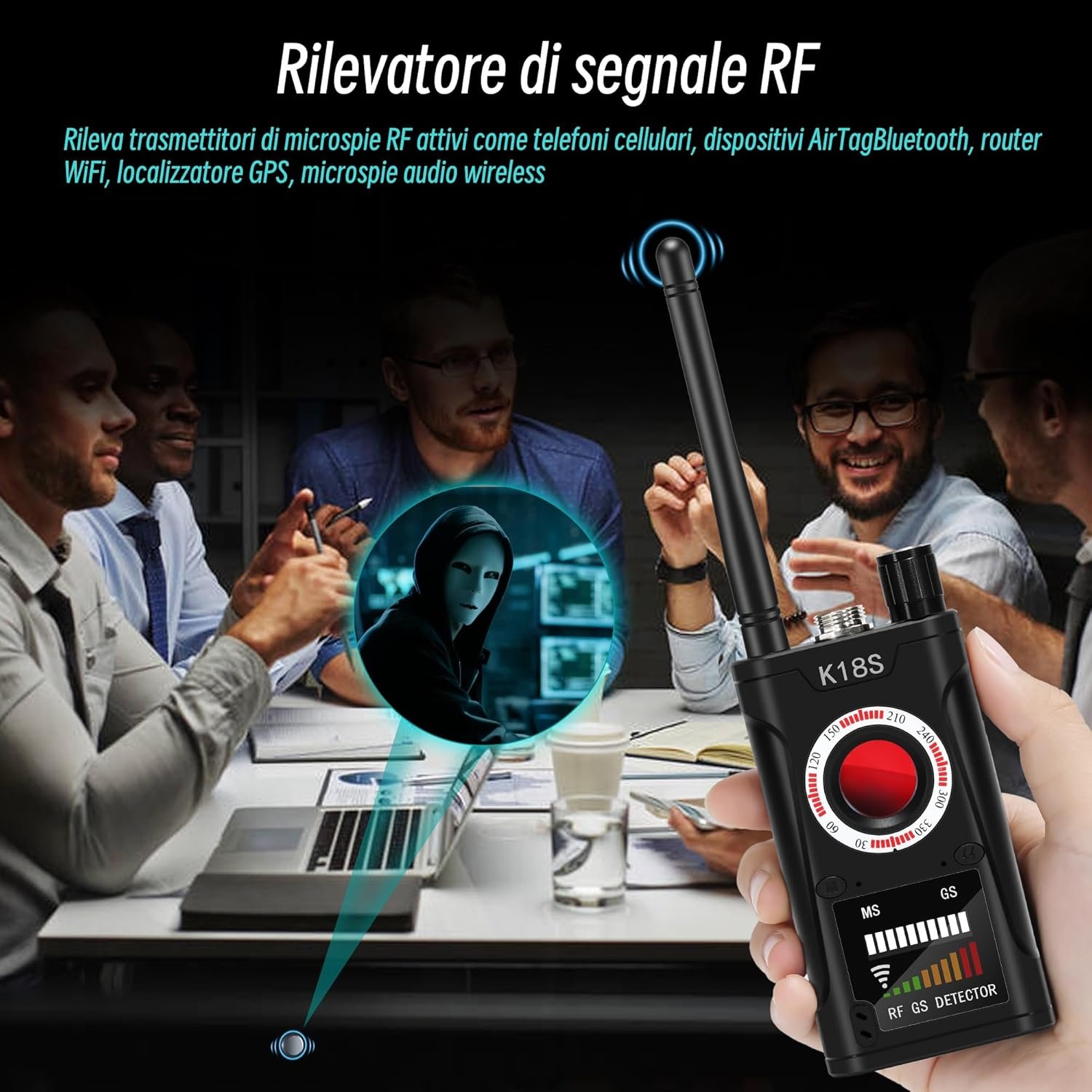 Rilevatore Microspie - Telecamere Nascoste Rilevatore, Anti-spia, Rilevatore GPS di Dispositivi Nascosti, Rilevatore Di Cimici E Microspie RF Senza Fili, Rilevatore di per Hotel, Casa, Ufficio - Image 5