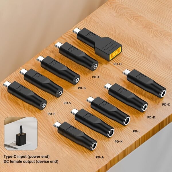 YiNLuax Ad alta efficienza USB C A Corrente Diretta Adattatore 100W Soluzione di Ricarica Rapida Per Notebook E Telefoni Tecnologia Gadget - Image 7