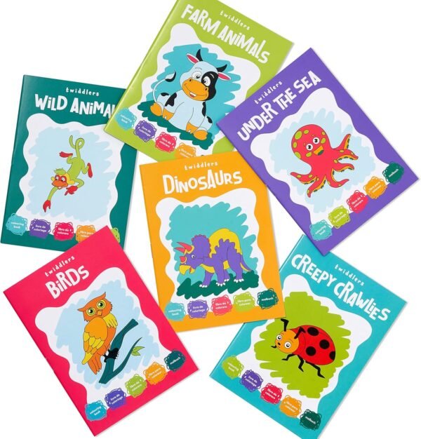 THE TWIDDLERS 24 Libri da Colorare per Bambini con Animali Assortiti, fai da te divertente per bimbi di tutte le età - Image 4