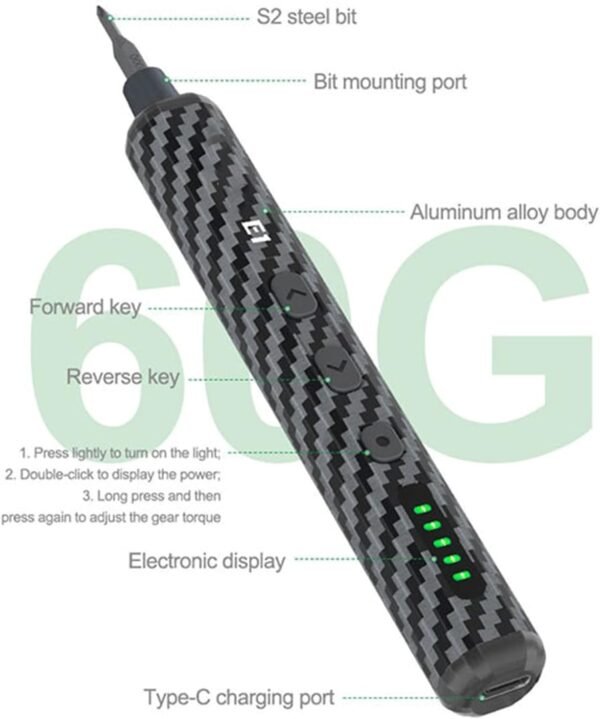 Cacciavite elettrico con manico adatto per la riparazione di dispositivi tecnologici Manutenzione gadget - Image 4