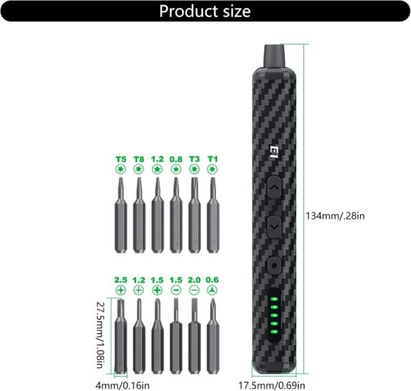 Cacciavite elettrico con manico adatto per la riparazione di dispositivi tecnologici Manutenzione gadget - Image 3