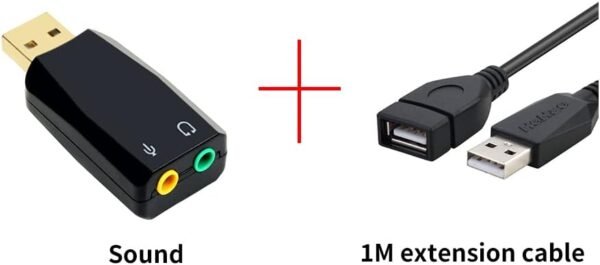 Kinetxiaxia USB da 3,5 mm Adattatore audio jack stereo, cavo da USB a AUX, dispositivi periferici del computer Chip incorporato per Windows Mac Linux PC Laptop desktop PS4 Black Cuffie Black - Image 5