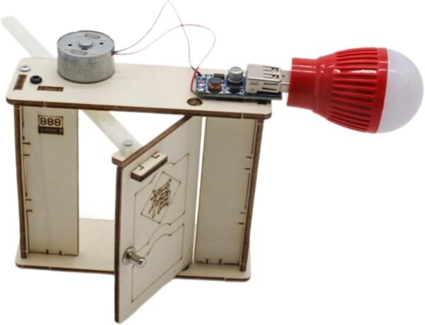 Folpus Modello di generatore Manuale in Legno Modello Dinamo Piccolo Gadget tecnologico con Stelo Giocattolo di scienze fisiche per Bambini in età scolare - Image 6