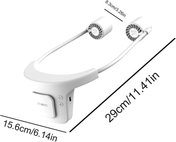Pavsicgn Fan di raffreddamento personale, la del collo portatile | Collana di ricarica USB più fresca con 3 velocità del,Reso più aria regolabile a basso rumore a 360 gradi, i viaggi devono avere per - Image 5
