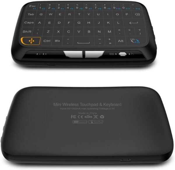 Tastiera Wireless Tastiera Touchpad Feedback Box Tv Box Laptop PC per Gadget Video Tecnologici Cinematografici