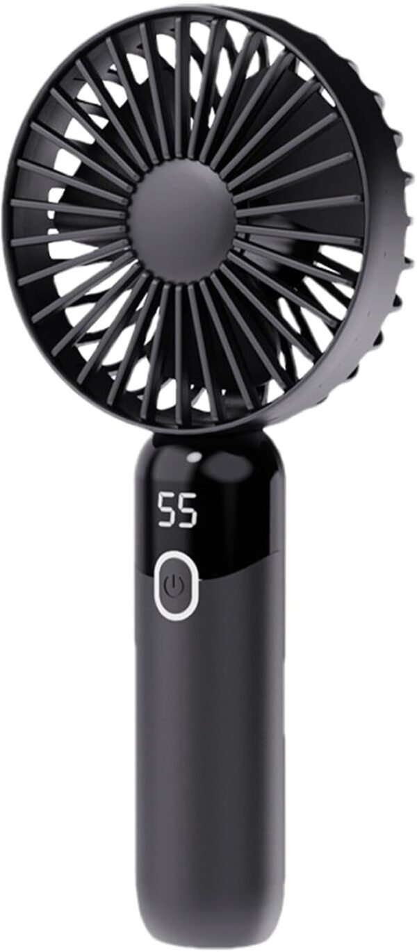 Ventilatore portatile ricaricabile | Ventilatore portatile USB da 1200 mAh, ventilatore portatile ad aria con display digitale, ventilatore personale ricaricabile per interni ed esterni - Image 7