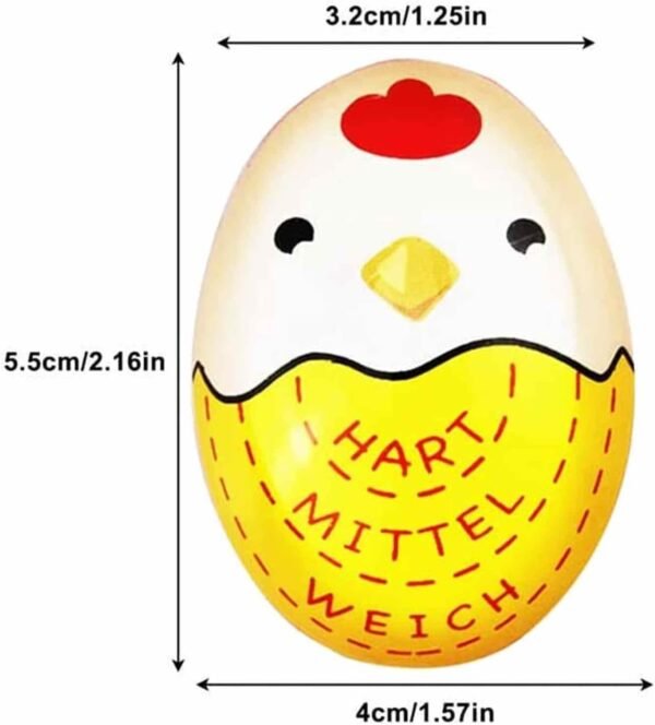 timer per uova per bollire le uova - timer per uova a forma di cartone animato con tecnologia che cambia colore | Gadget da cucina sicuro e senza rotture per bollire le uova | Ideale per casa, dormito - Image 6