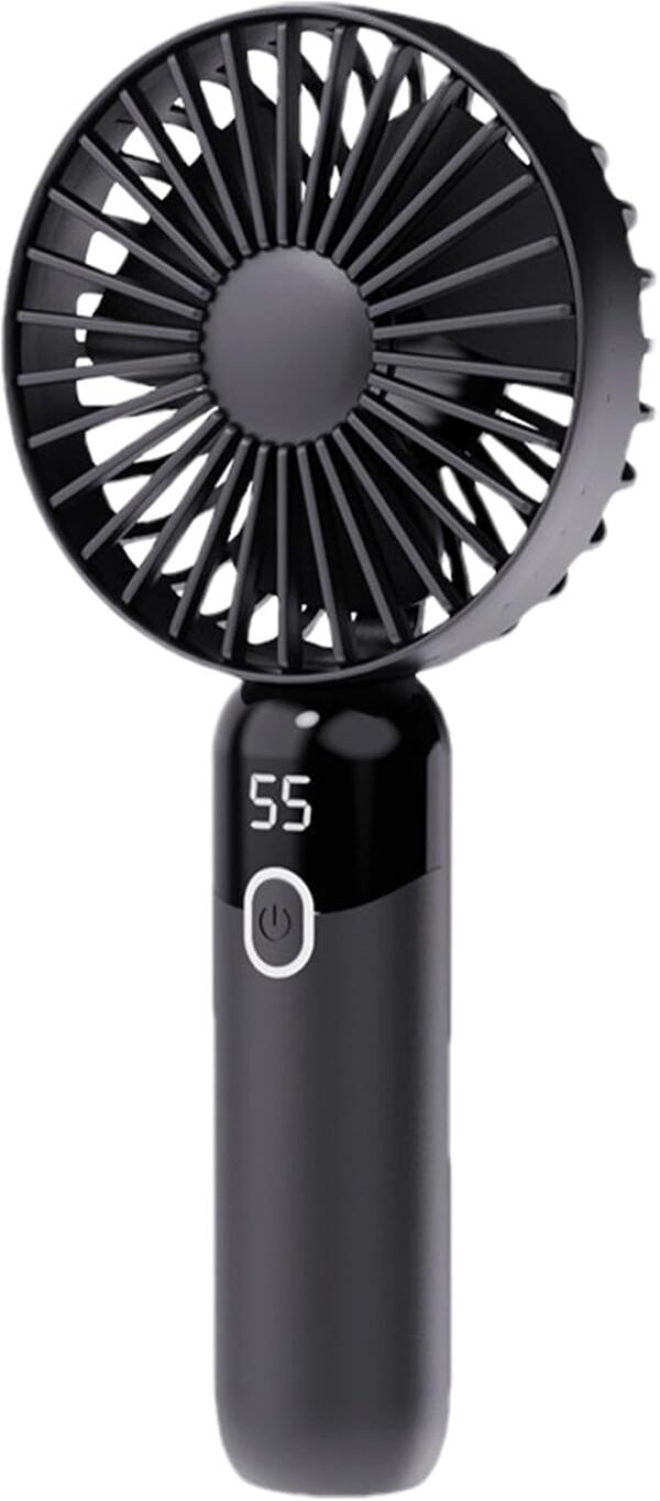 Ventilatore portatile ricaricabile | Ventilatore portatile USB da 1200 mAh, ventilatore portatile ad aria con display digitale, ventilatore personale ricaricabile per interni ed esterni - Image 6