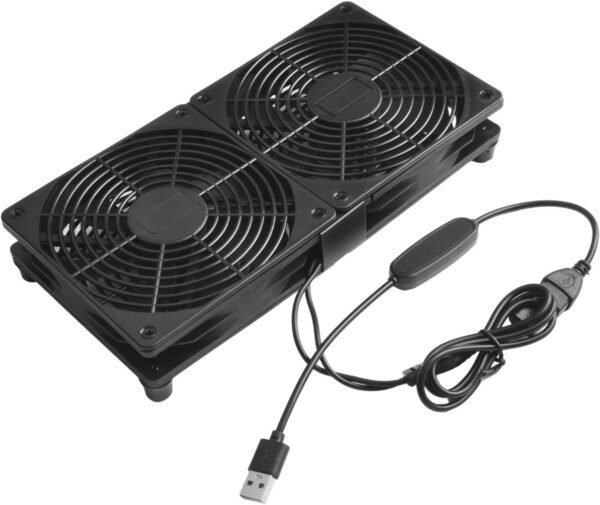Efficace flusso d'aria 120 mm USB Router Fan con controllo della velocità e tecnologia anti polvere (ventola singola) - Image 4