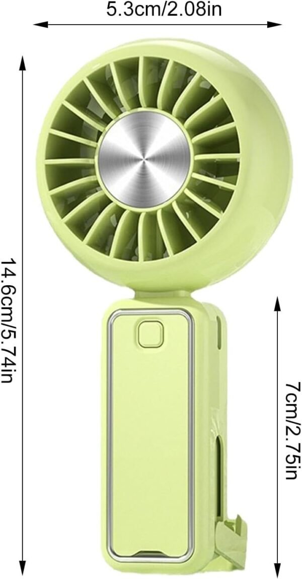 Ventilatore da scrivania USB – Ventilatore da scrivania USB | Ventilatore elettrico personale a basso rumore, ventilatore tascabile per scuola, campeggio, viaggi, uffici - Image 5