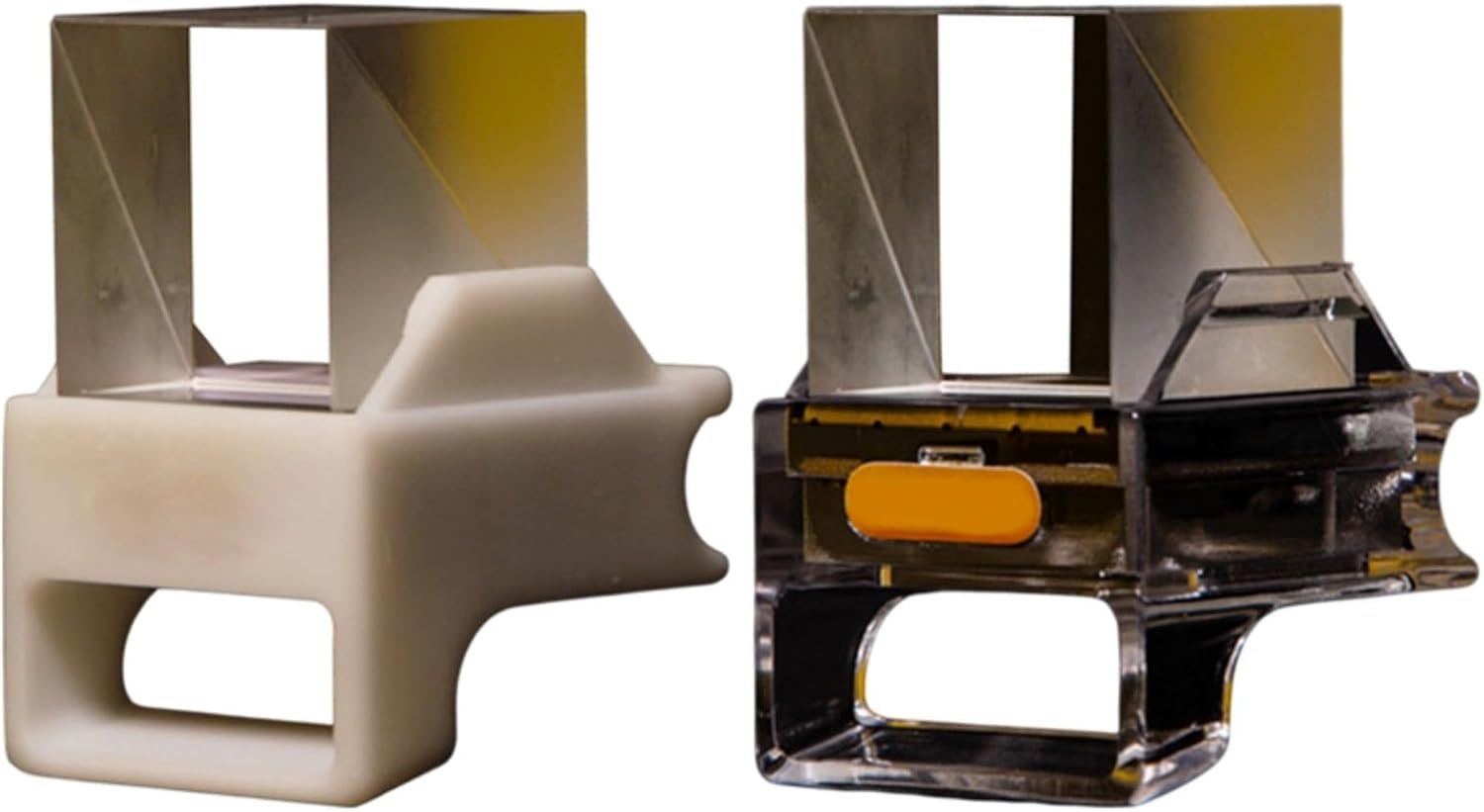 FUBESK Mini orologio con proiezione olografica 3D in tempo reale, cornice digitale per foto e lettore GIF, gadget tecnologico moderno per decorazione da scrivania (1065 cm, 2 colori) (bianco)