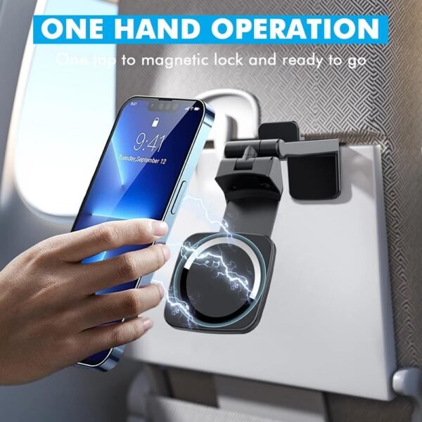 FDEETY Supporto Telefono per MagSafe per Aereo Porta Cellulare Clip da Tavolo Regolabile e Flessibile Rotazione Libera a 360° Supporto Telefono Scrivania Gadget Tecnologici - Image 4