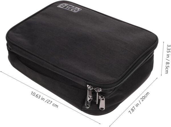 TINEASUR Borsa Organizzatore Elettronico Da Viaggio Impermeabile Contenitore Per Accessori Elettronici Supporto Per Cavi USB e Gadget Design a Tre Strati - Image 2