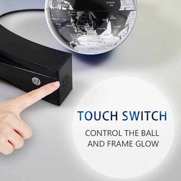 Globi magnetici galleggianti e levitanti Mappa del mondo da 3 "con luci a led, decorazioni da ufficio per uomini Regali di compleanno unici - Image 7