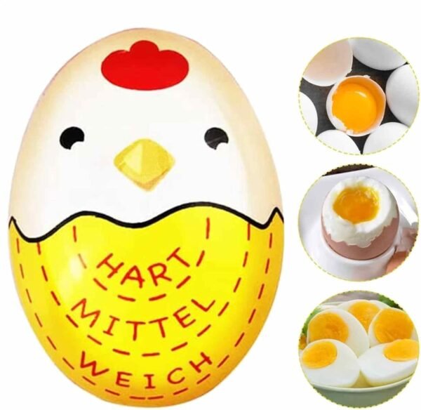 timer per uova per bollire le uova - timer per uova a forma di cartone animato con tecnologia che cambia colore | Gadget da cucina sicuro e senza rotture per bollire le uova | Ideale per casa, dormito
