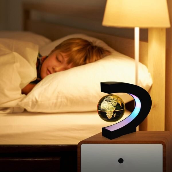 Magnetico Levitazione Galleggiante Mappa del Mondo Globo Multi-Color Cambiando Rotante Globo Levitante con Luci LED Ufficio Casa Decorazione Gadget per Amico Insegnante Business Compleanno Regalo - Image 6