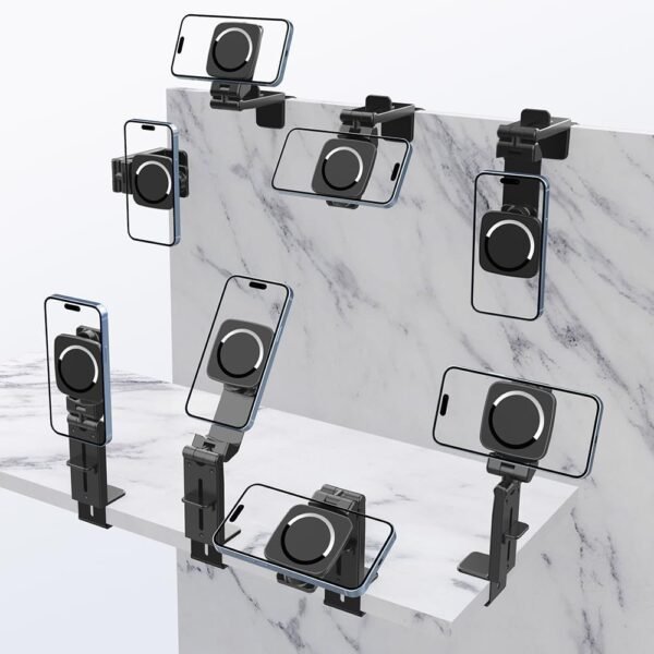 FDEETY Supporto Telefono per MagSafe per Aereo Porta Cellulare Clip da Tavolo Regolabile e Flessibile Rotazione Libera a 360° Supporto Telefono Scrivania Gadget Tecnologici - Image 5