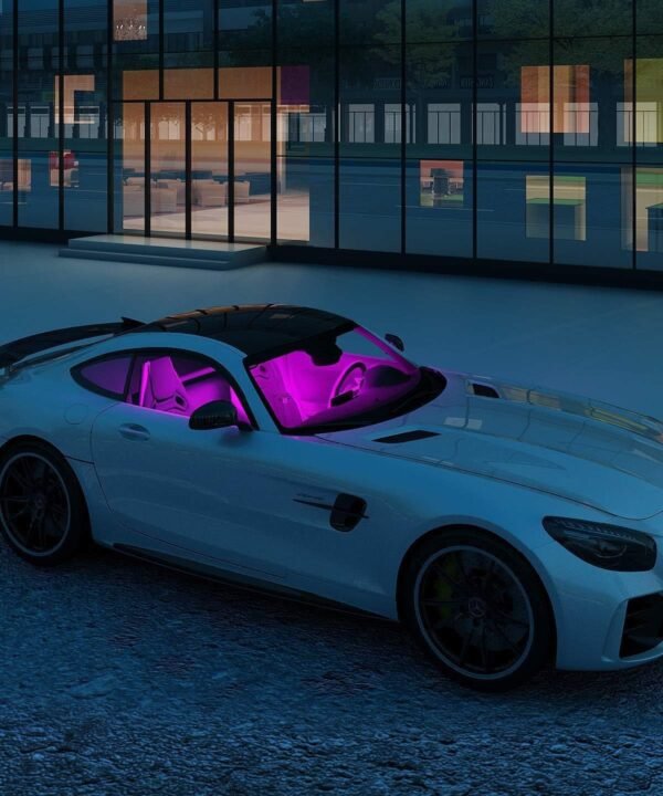 Govee Striscia LED Auto con APP, 4pcs 22cm Luci LED Interne per Auto con 9 Colori Multicolore Due linee Design, Musica sotto il cruscotto Kit di illuminazione, DC 12V - Image 8