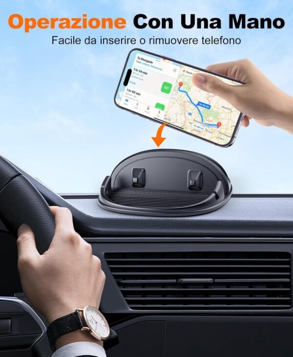 Beeasy Porta Cellulare Auto, Supporto Smartphone per Auto Cruscotto Antiscivolo, Supporto Auto Universale Smartphone per iPhone 16/15/14/13/12 Pro Max Samsung Galaxy S24 S23 S22 Huawei Xiaomi - Image 5