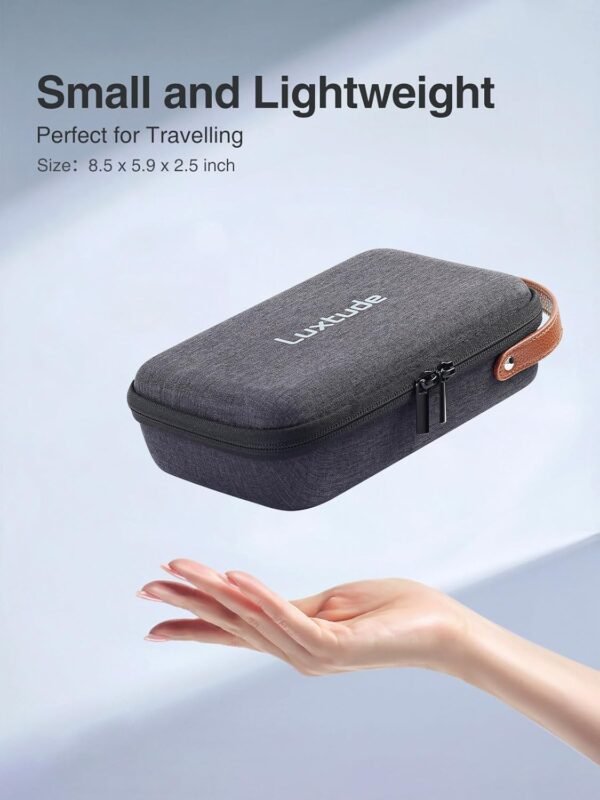 Luxtude Organizer elettronico da viaggio, piccolo organizer tecnologico, custodia rigida per caricabatterie, borsa tecnologica da viaggio, borsa elettronica portatile, accessori da viaggio per - Image 7