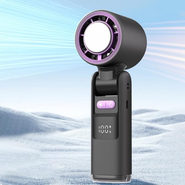 Mxshc Ventola di raffreddamento personale, ventola di raffreddamento ad alta velocità | Ventilatori personali pieghevoli a batteria | Ventilatore tascabile portatile per compleanno, Natale, Capodanno, - Image 2