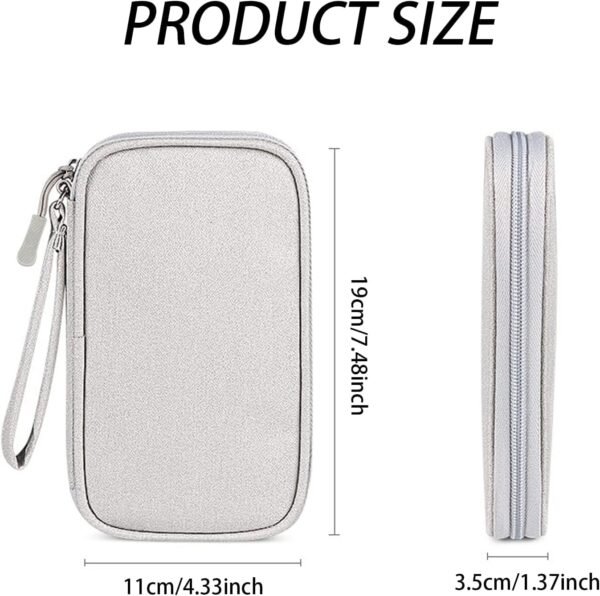 MHYMX Organizer da viaggio per elettronica, organizer per cavi da viaggio, piccola borsa tecnologica, organizer universale per caricabatterie, gadget da viaggio, custodia per cavi, power bank e - Image 2