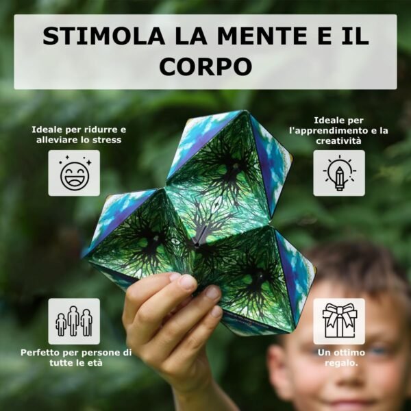 SHASHIBO Cubo Cambiaforma - Cubo Antistress, Pluripremiato e Brevettato, con 36 Magneti in Terre Rare - Oltre 70 Forme Diverse (Wings) - Image 3