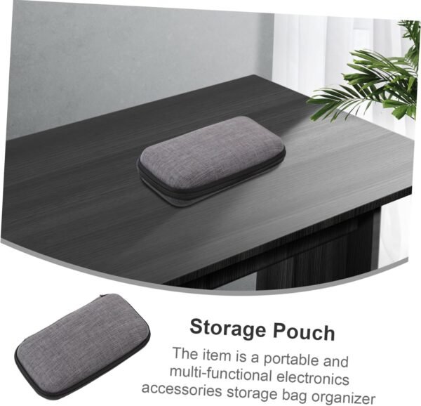 HOMSFOU Custodia Per Microfono Usb Elettronico Accessori Elettronica Cavo Attrezzo Organizzatore Tecnologico Filtro Gadget Borsa Tecnologia Banca Pop Veloce In Piedi Cablato Grey Eva - Image 9