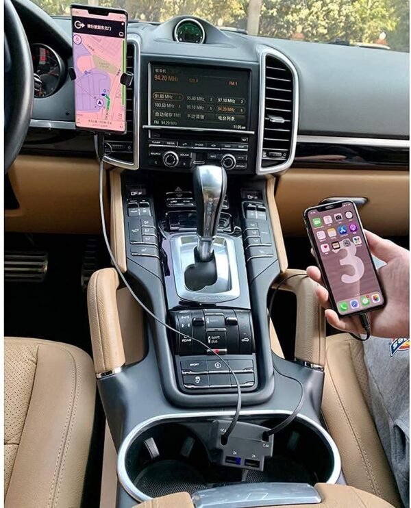 Caricabatteria da auto retrattile, ricarica rapida 3.1 A 47 W, compatibile con iPhone e telefoni cellulari Android, accessori per auto interni - Image 5