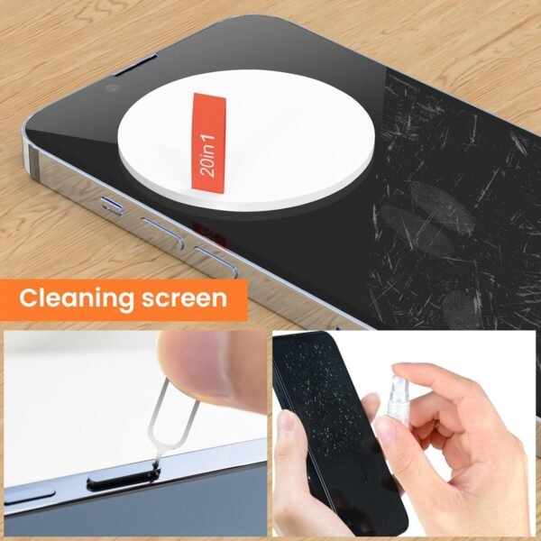 20 in 1 Kit Pulizia per Airpods Penna Pulisci Auricolari - Soft Keyboard Cleaner Brush Multifunzione Polvere Spazzola Estrattore per Tastiera Pulizia, Bianco Avorio - Image 4
