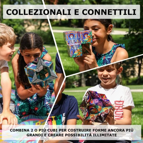 SHASHIBO Cubo Cambiaforma - Cubo Antistress, Pluripremiato e Brevettato, con 36 Magneti in Terre Rare - Oltre 70 Forme Diverse (Wings) - Image 6