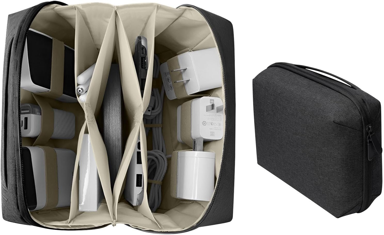 AUSYIWI Organizer Cavi da Viaggio, Organizer Cavi, Viaggio Resistente All'acqua, Multifunzione Organizzatore