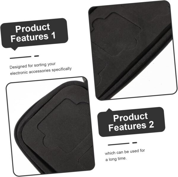 HOMSFOU Custodia Per Microfono Usb Elettronico Accessori Elettronica Cavo Attrezzo Organizzatore Tecnologico Filtro Gadget Borsa Tecnologia Banca Pop Veloce In Piedi Cablato Grey Eva - Image 4